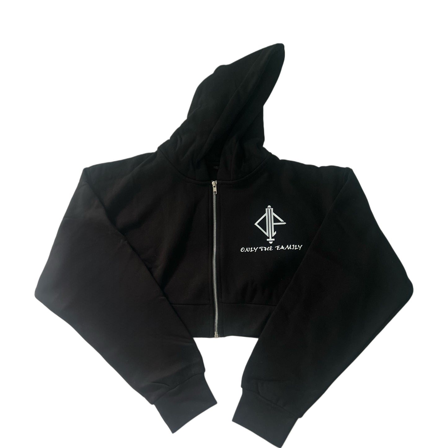 OTF Boondocks Cropped Oversized Zip Hoodie